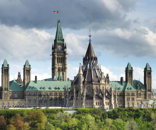 Parliament Hill in Ottawa, Ontario, Canada.