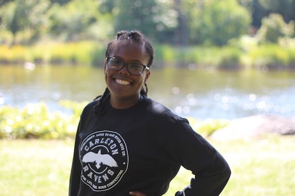 Laquesha in front of Rideau River