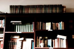 Bookshelf in Humanities Lounge