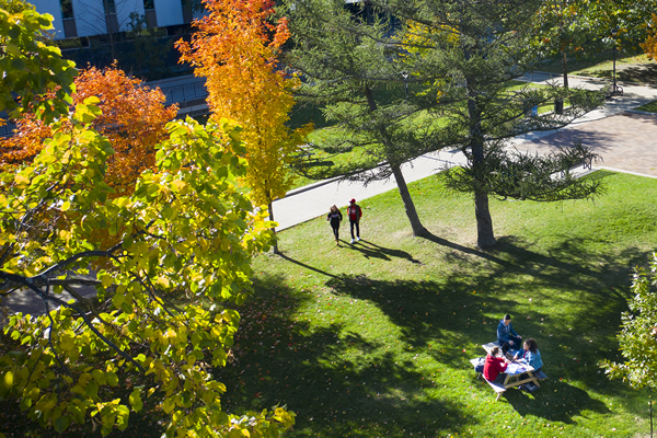 Aerial photo of Academic Quad